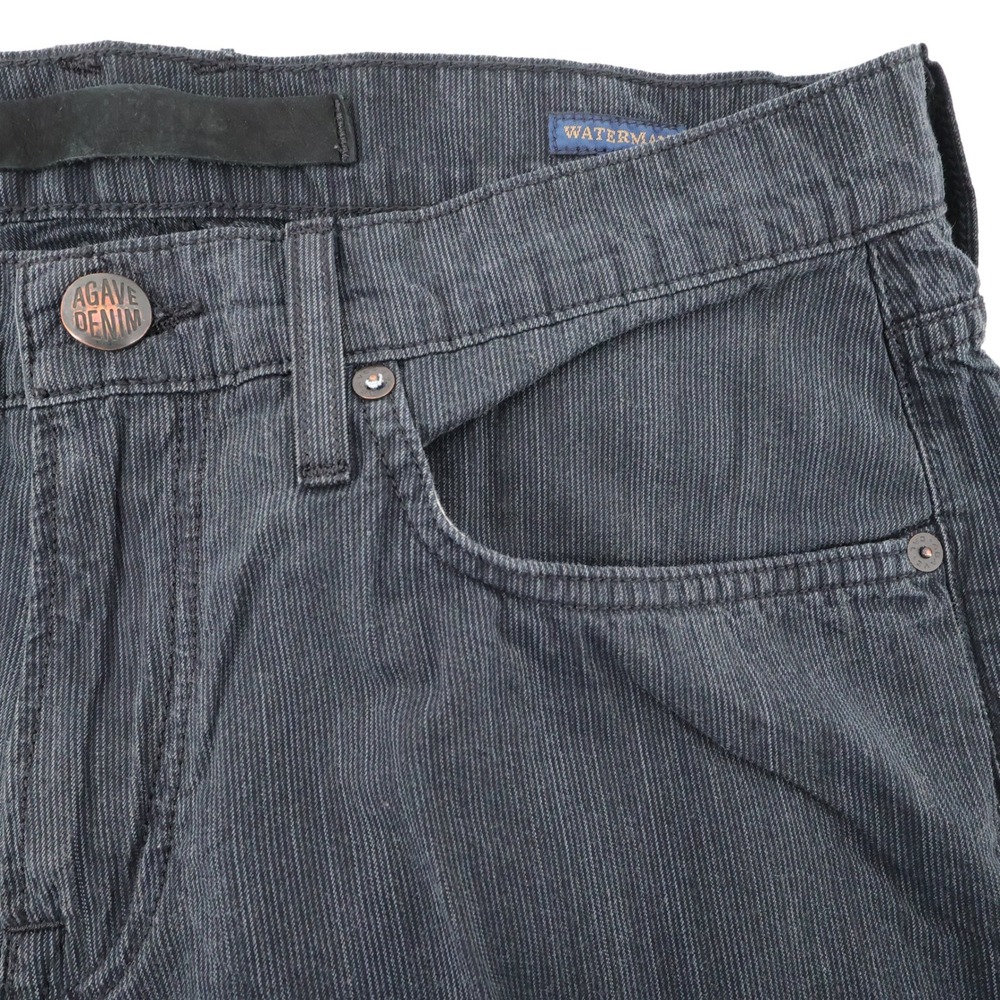 Agave Denim Waterman Relaxed Straight Jeans Charcoal Black Mens 31x34